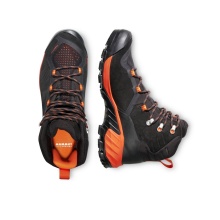 Mammut Hiking Shoes Sapuen High GTX (Velour leather, waterproof) black/orange Men